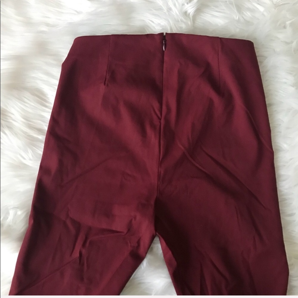 Theory Navalane Neoteric Ponte Pants Burgundy - Picture 7 of 7